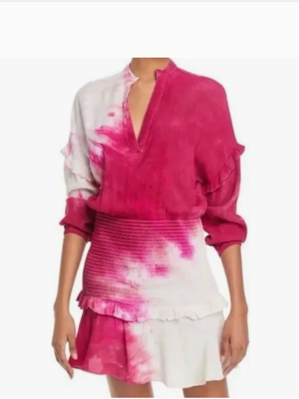 NWT Aqua Pink Ombre Smocked Waist Mini Dress